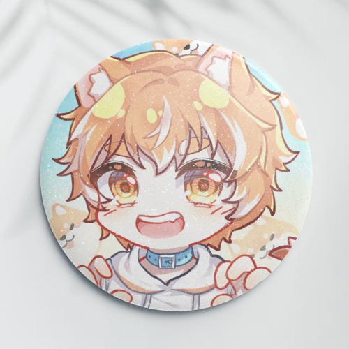 【头像组】58mm覆膜吧唧珠光膜 - 蓝